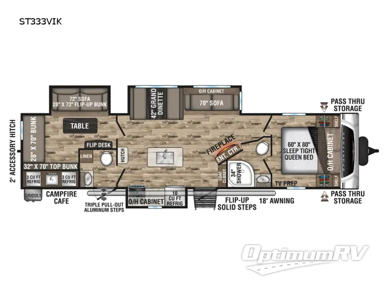 2023 Venture SportTrek ST333VIK RV Floorplan Photo