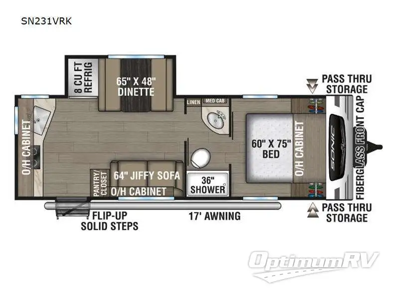 2024 Venture Sonic SN231VRK RV Floorplan Photo