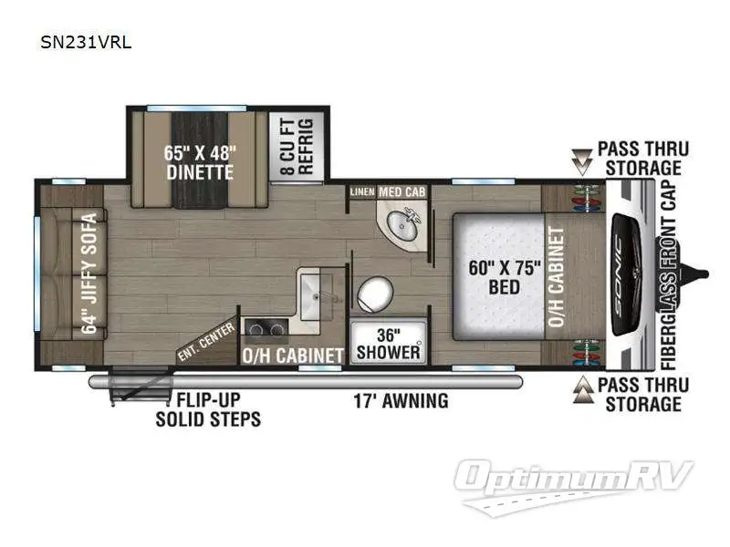 2024 Venture Sonic SN231VRL RV Floorplan Photo