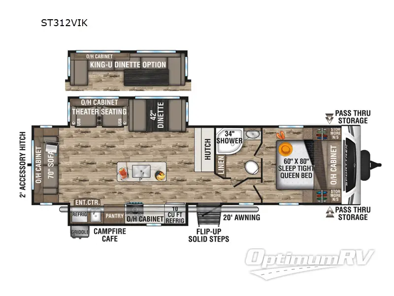 2024 Venture SportTrek ST312VIK RV Floorplan Photo