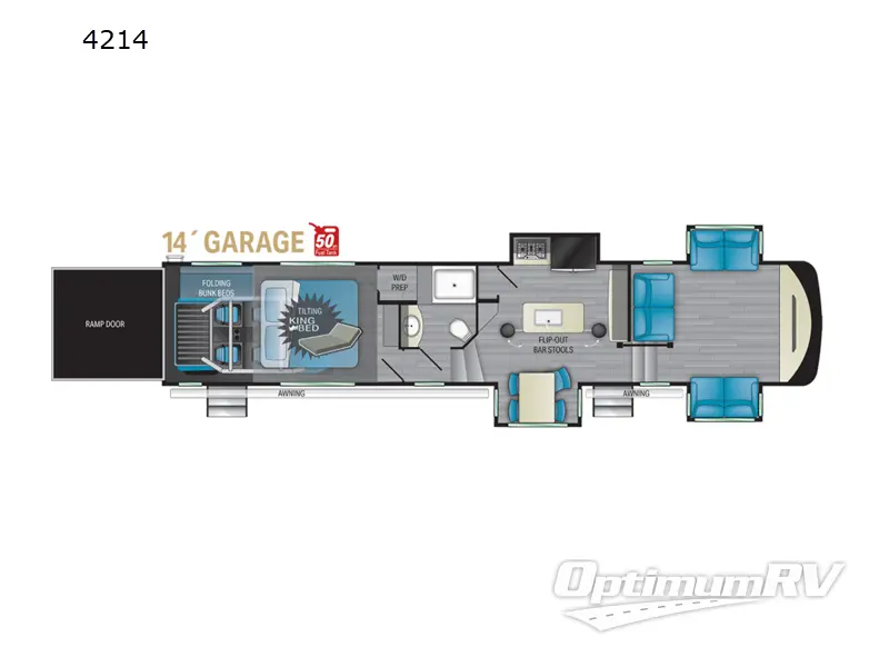 2021 Heartland Cyclone 4214 RV Floorplan Photo