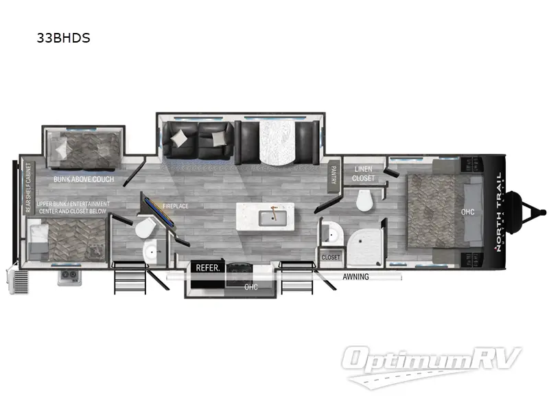 2024 Heartland North Trail 33BHDS Floorplan Photo