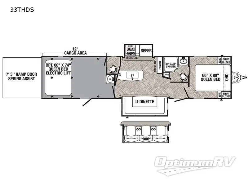 2023 Palomino Puma 33THDS RV Floorplan Photo