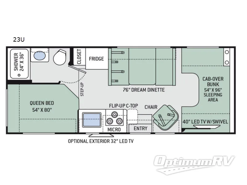 2019 Thor Four Winds 23U Floorplan Photo