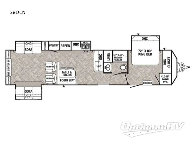 2023 Palomino Puma Destination 38DEN RV Floorplan Photo