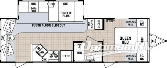 2005 Dutchmen Classic 26 L-DSL Floorplan Photo