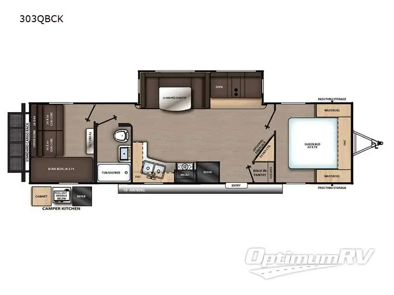 2022 Coachmen Catalina Legacy 303QBCK RV Floorplan Photo