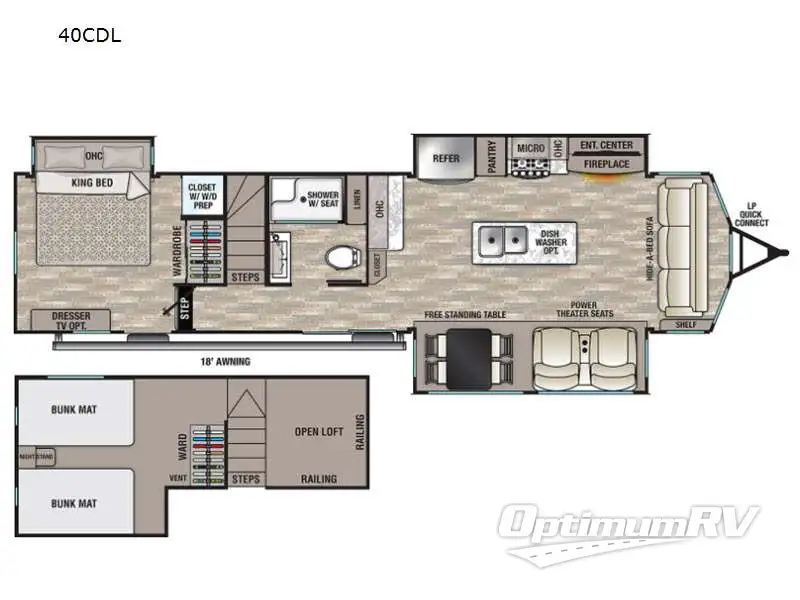 2021 Forest River Cedar Creek Cottage 40CDL Floorplan Photo