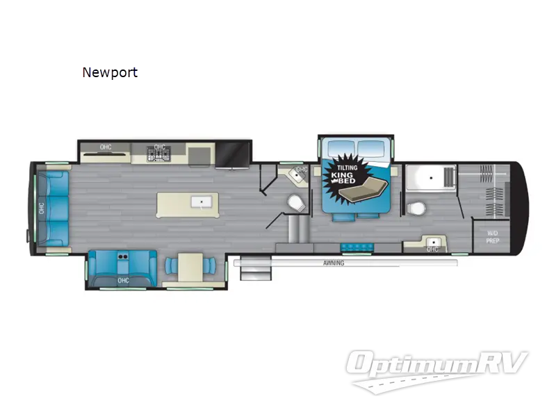 2022 Heartland Landmark Newport RV Floorplan Photo