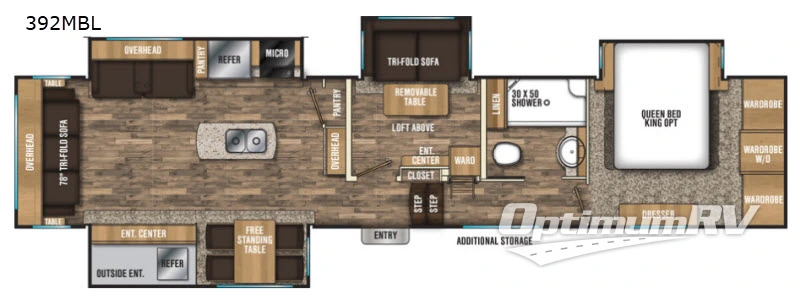 2018 Coachmen Chaparral 392MBL Floorplan Photo