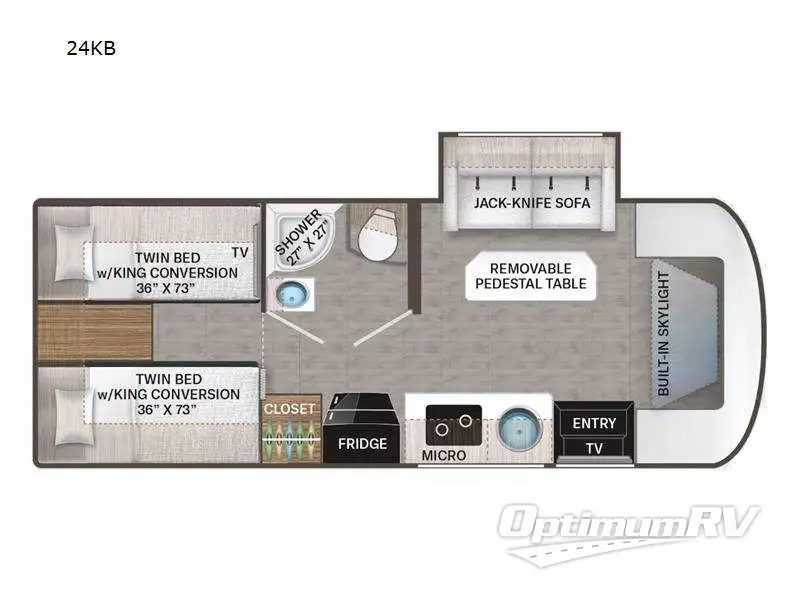 2024 Thor Compass AWD 24KB Floorplan Photo