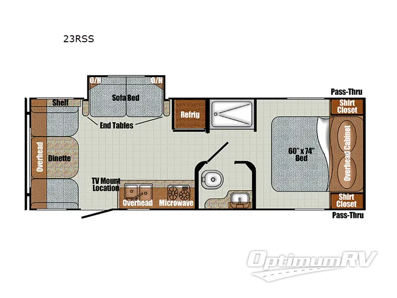 2024 Gulf Stream Vintage Cruiser 23RSS RV Floorplan Photo