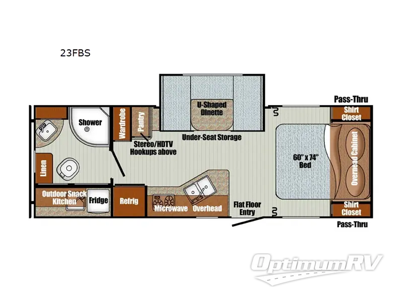 2024 Gulf Stream Vintage Cruiser 23FBS RV Floorplan Photo