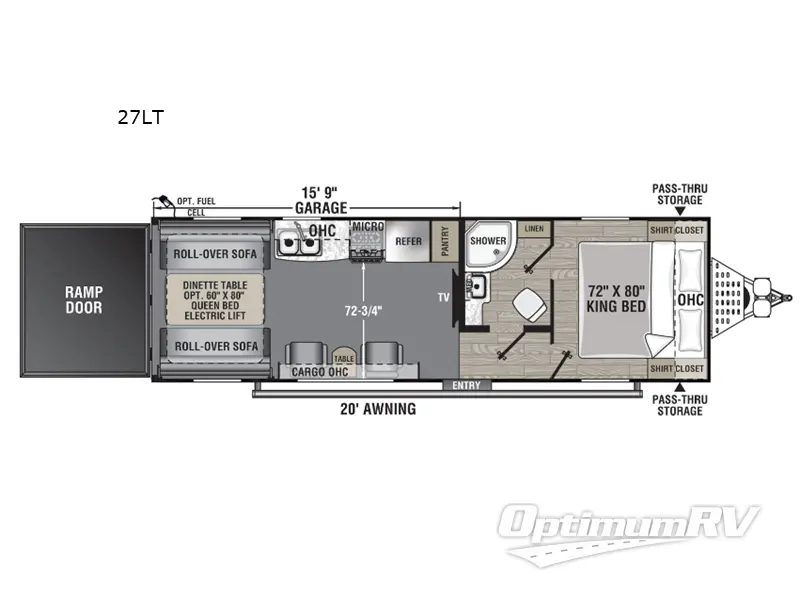 2024 Forest River Work and Play 27LT RV Floorplan Photo