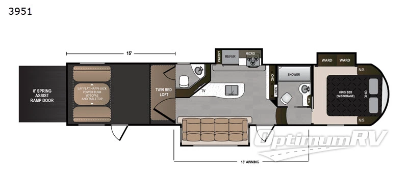 2020 Dutchmen Triton 3951 Floorplan Photo
