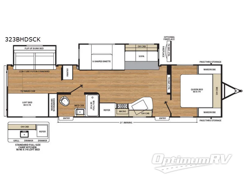 2018 Coachmen Catalina Legacy 323BHDSCK Floorplan Photo