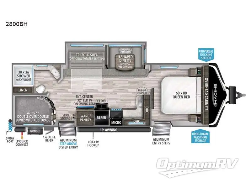 2022 Grand Design Imagine 2800BH RV Floorplan Photo