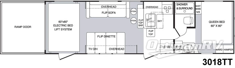2006 Keystone Raptor 3018TT Floorplan Photo