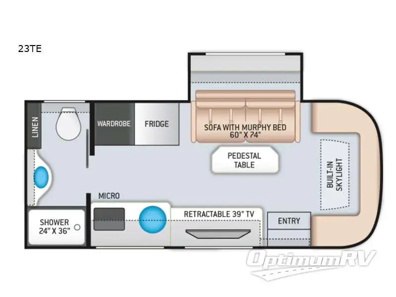 2022 Thor Compass AWD 23TE Floorplan Photo