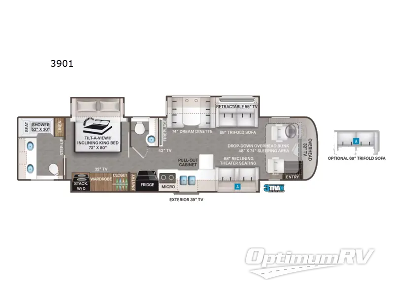 2023 Thor Aria 3901 RV Floorplan Photo