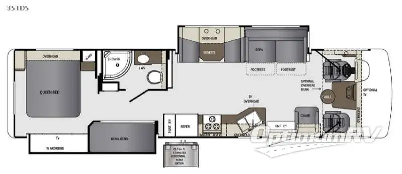 2015 Forest River Georgetown 351DS Floorplan Photo