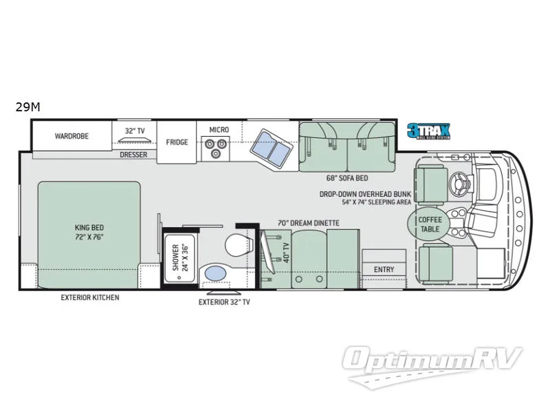 2019 Thor Hurricane 29M Floorplan Photo