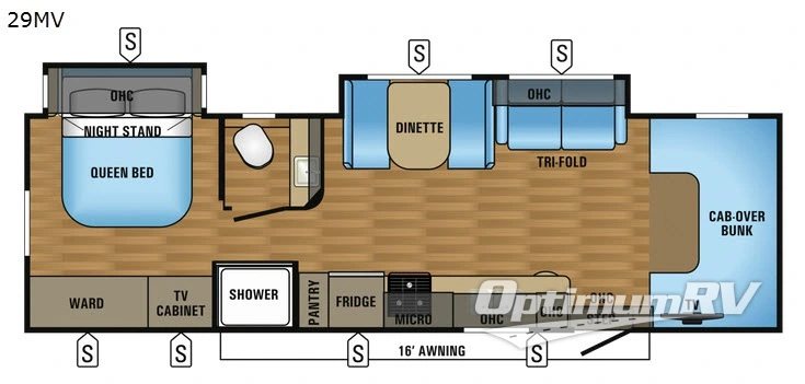 2017 Jayco Greyhawk 29MV Floorplan Photo