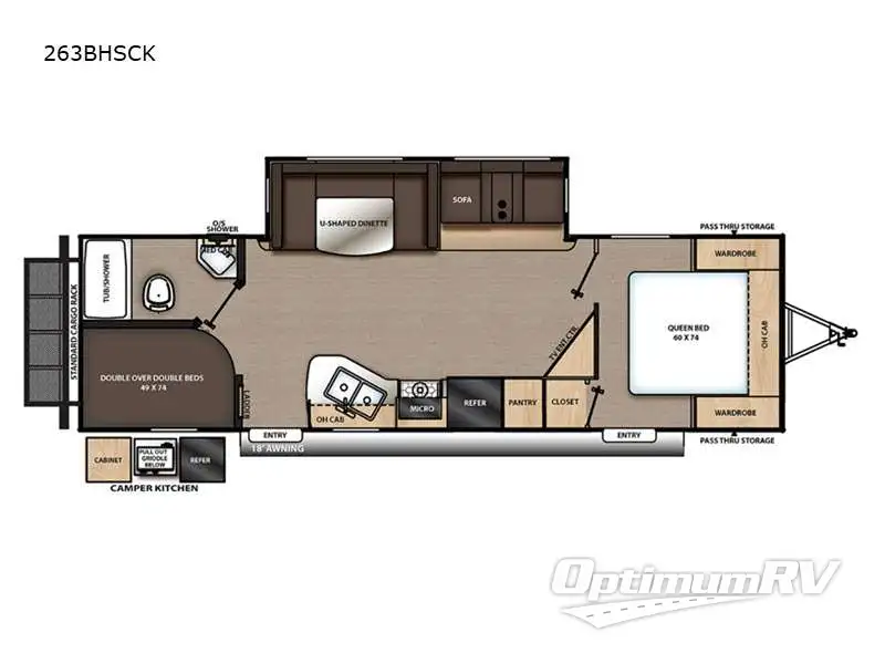 2022 Coachmen Catalina Legacy 263BHSCK Floorplan Photo