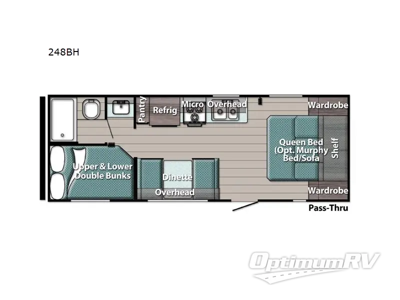 2022 Gulf Stream Trailmaster Ultra-Lite 248BH Floorplan Photo