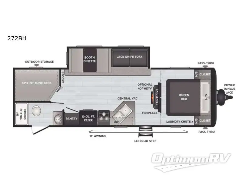 2021 Keystone Hideout 272BH RV Floorplan Photo