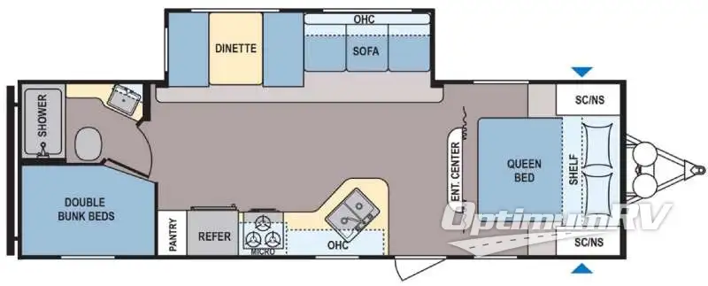 2016 Dutchmen Coleman Lantern Series 262BH Floorplan Photo