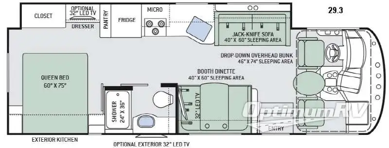 2016 Thor ACE 29.3 Floorplan Photo