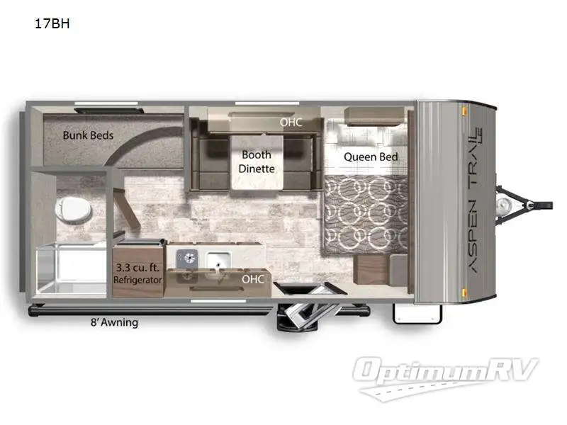 2024 Dutchmen Aspen Trail Mini 17BH Floorplan Photo