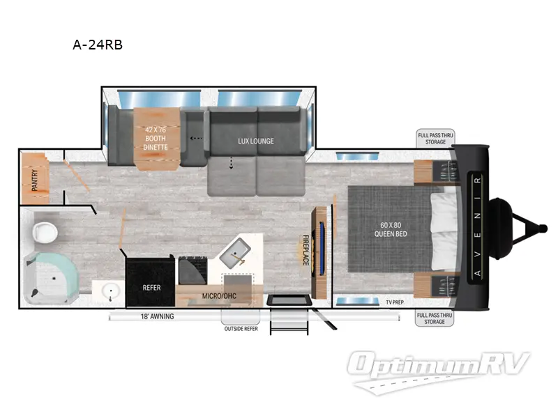 2025 Cruiser Avenir A-24RB Floorplan Photo