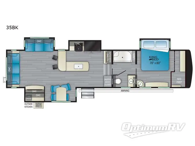 2023 Heartland Bighorn Traveler 35BK Floorplan Photo