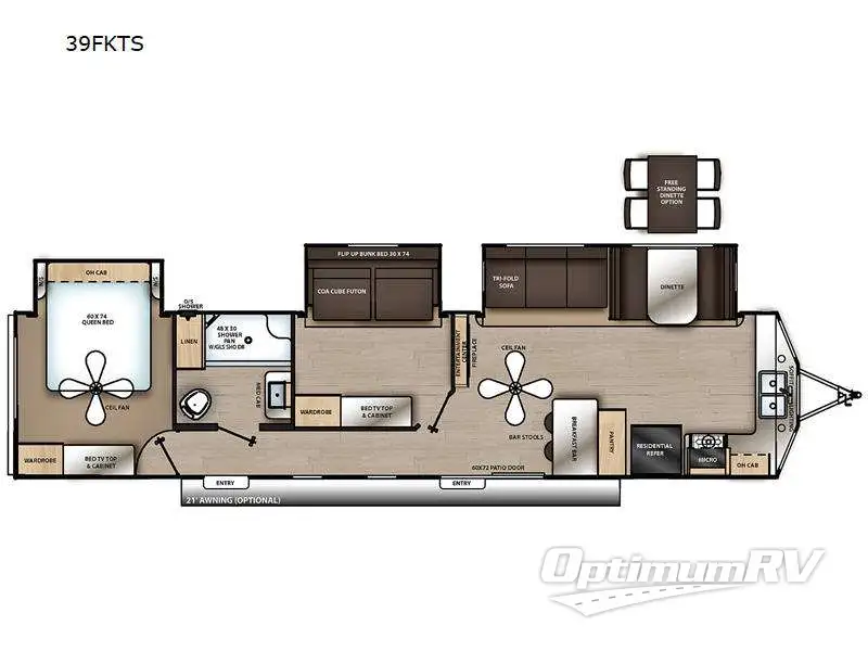 2023 Coachmen Catalina Destination Series 39FKTS RV Floorplan Photo