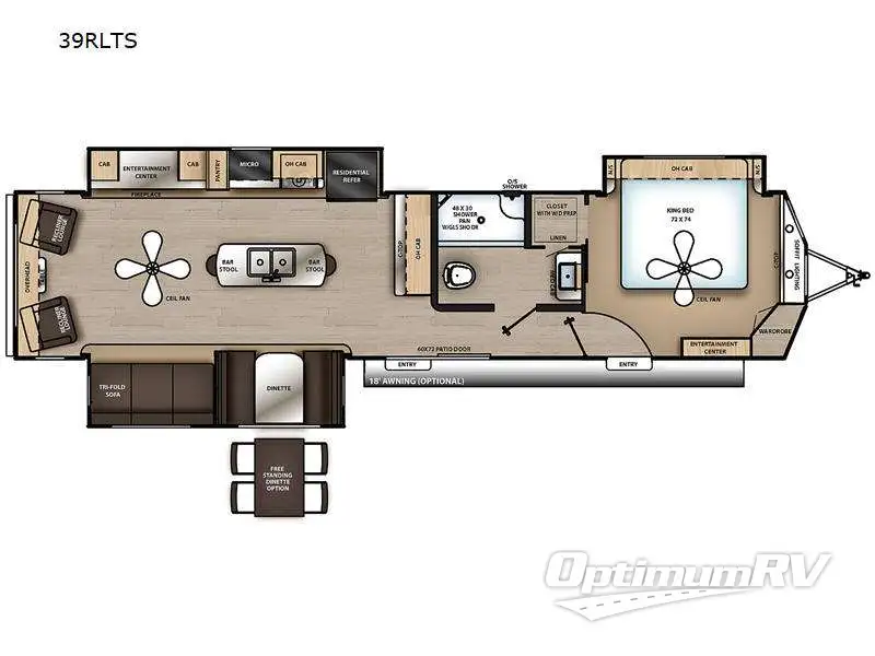 2024 Coachmen Catalina Destination Series 39RLTS Floorplan Photo