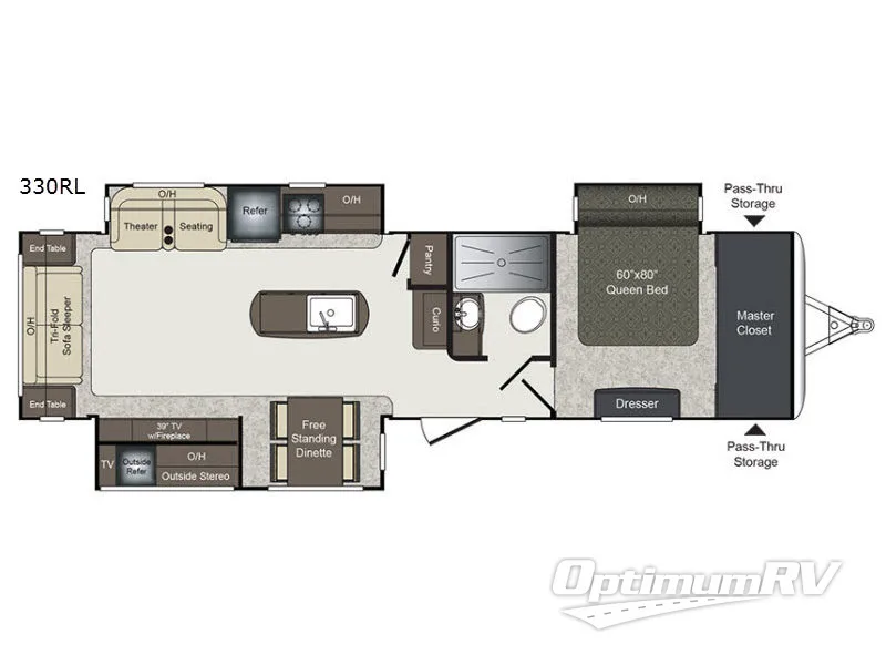 2017 Keystone Laredo 330RL Floorplan Photo