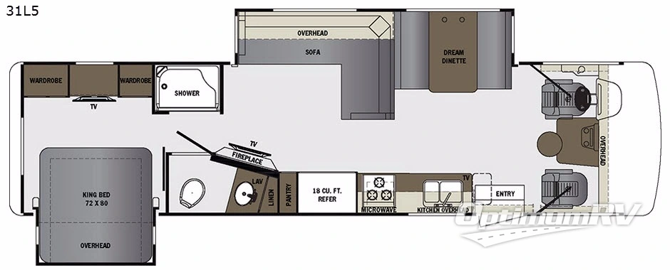 2017 Forest River Georgetown 5 Series 31L5 Floorplan Photo
