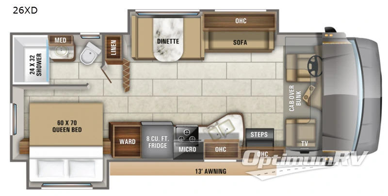 2020 Jayco Redhawk 26XD Floorplan Photo