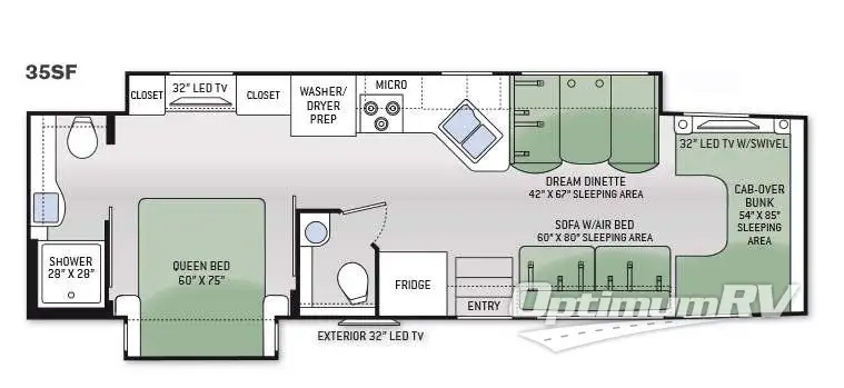 2015 Thor Chateau Super C 35SF Floorplan Photo