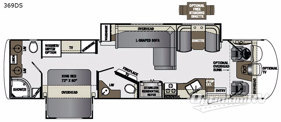 2017 Forest River Georgetown XL 369DS RV Floorplan Photo