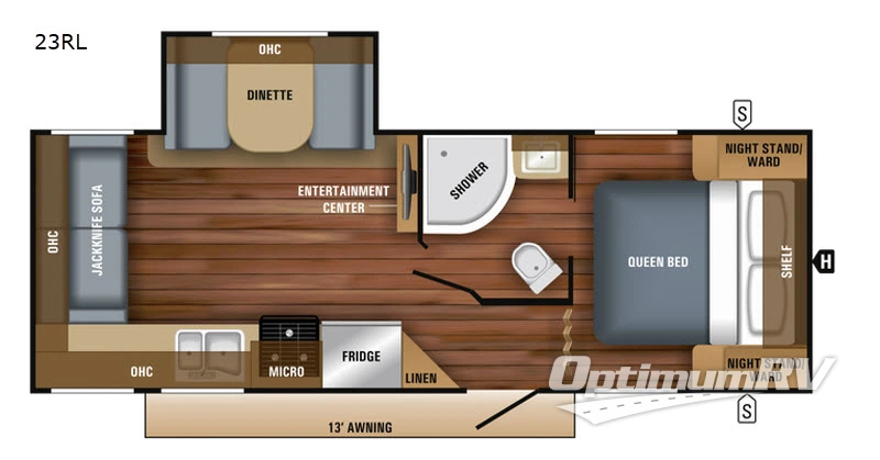 2018 Jayco Jay Feather 23RL Floorplan Photo