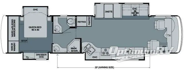 2009 Newmar Ventana 3936 Floorplan Photo