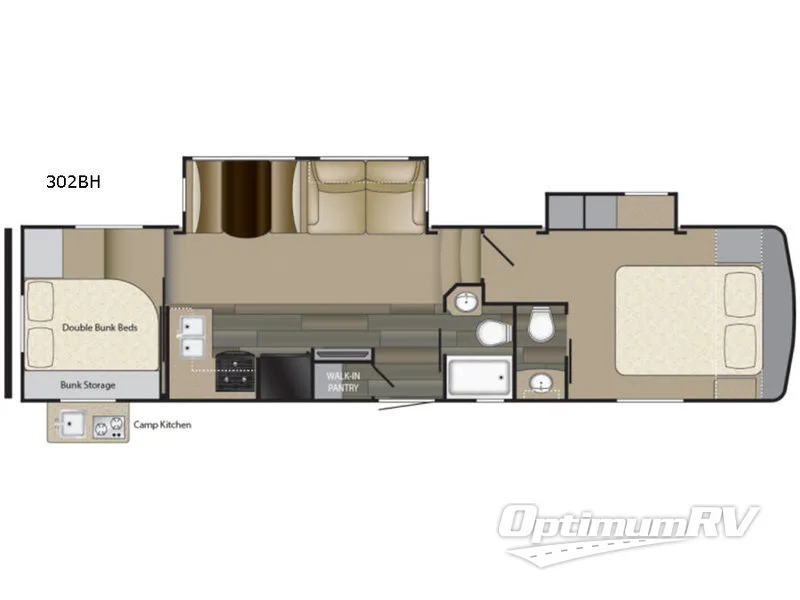 2019 Heartland Sundance 302BH Floorplan Photo