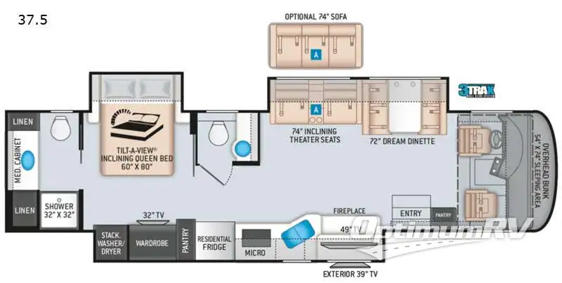 2021 Thor Palazzo 37.5 Floorplan Photo