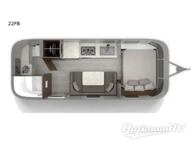 2022 Airstream Caravel 22FB Floorplan Photo