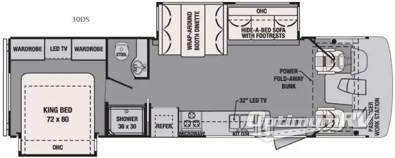 2016 Forest River FR3 30DS RV Floorplan Photo