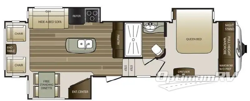 2015 Keystone Cougar 313RLI Floorplan Photo