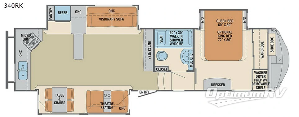 2018 Palomino Columbus F340RK Floorplan Photo